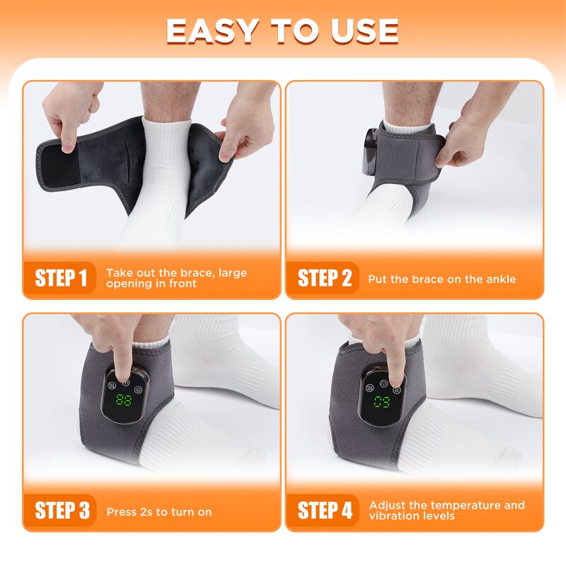 Ankle Massager Manufacturer - Electric for Foot and Ankle with Warm Hot Compress Brace for Joint Sprain Relief
