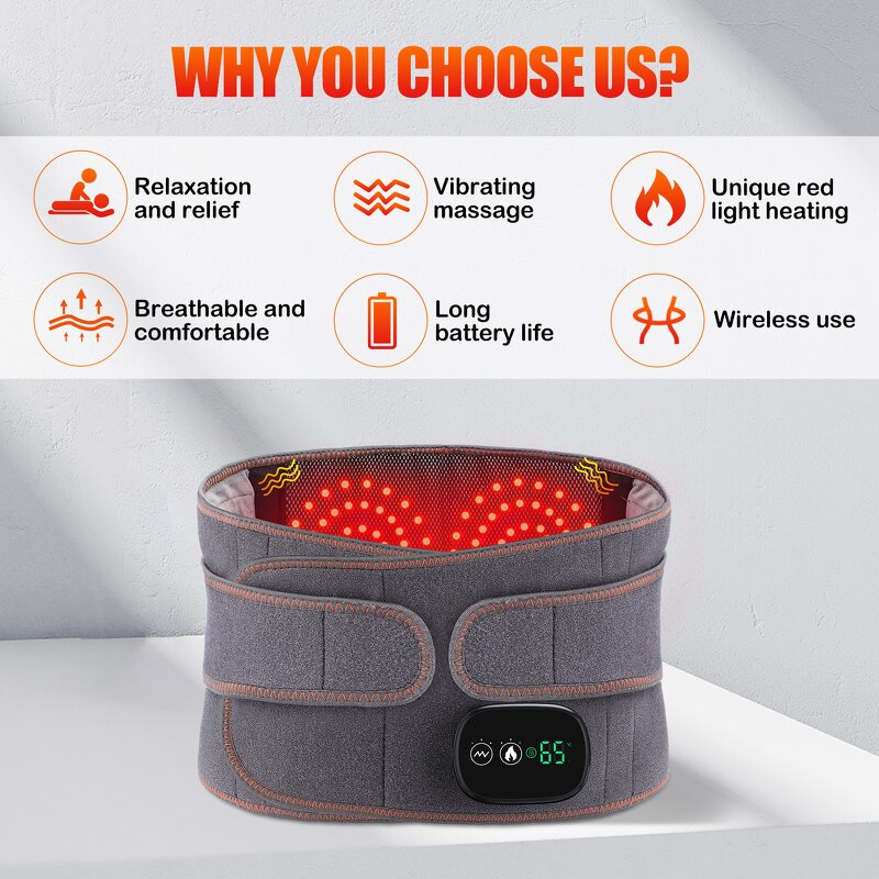 Back Massager Manufacturer - Cordless Electric with Lumbar Support & Red Light Therapy