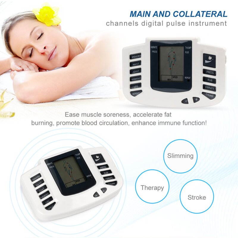Muscle Stimulator Manufacturer - Home Use Electrostimulator Pulse Meridian Digital Therapy TENS Acupuncture Full Body Wireless