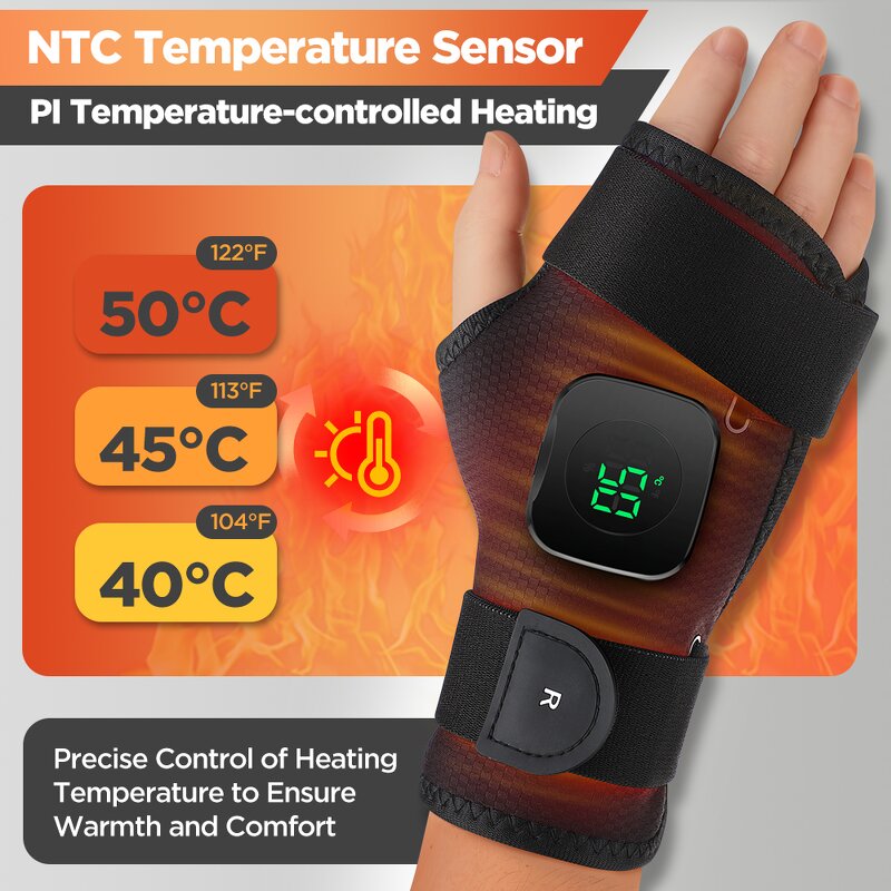 Hand Warmer Manufacturer - Type-C Charging Electric Heated with Wrist Brace for Support & Pain Relief