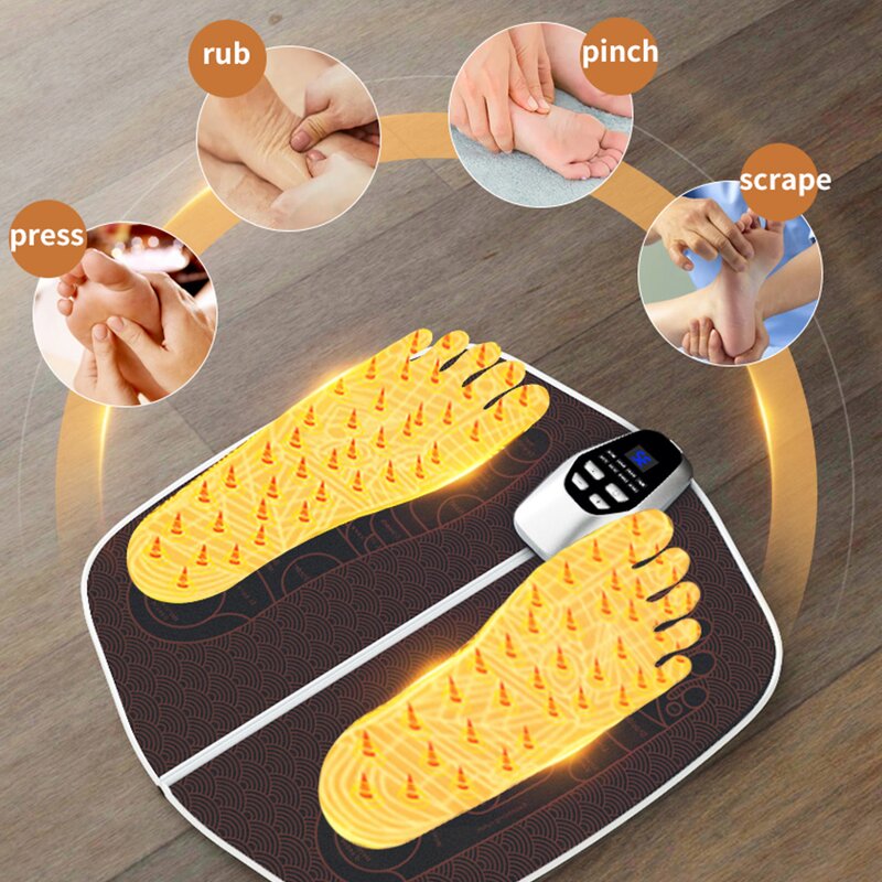 Foot Massager Manufacturer - Wireless Remote Control Electric Pulse Acupuncture Pad 8 Modes 32 Intensity EMS