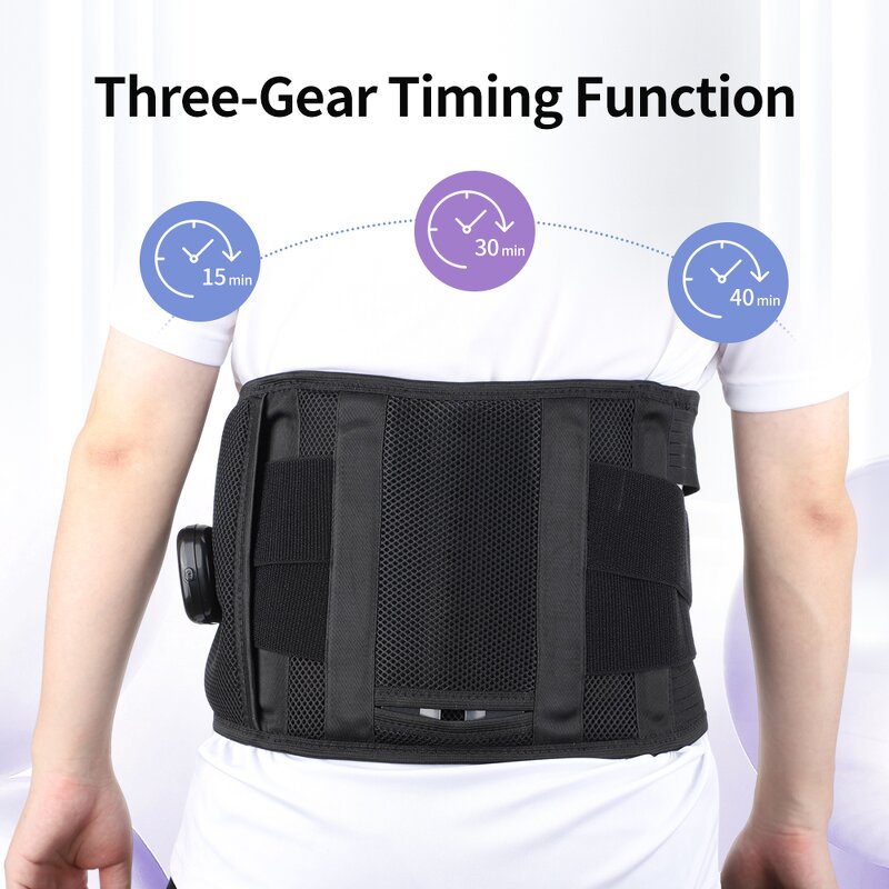 Waist Massager Manufacturer - Fitease Wireless Heating 660nm/850nm Infrared LED Red Light Therapy Wrap for Back