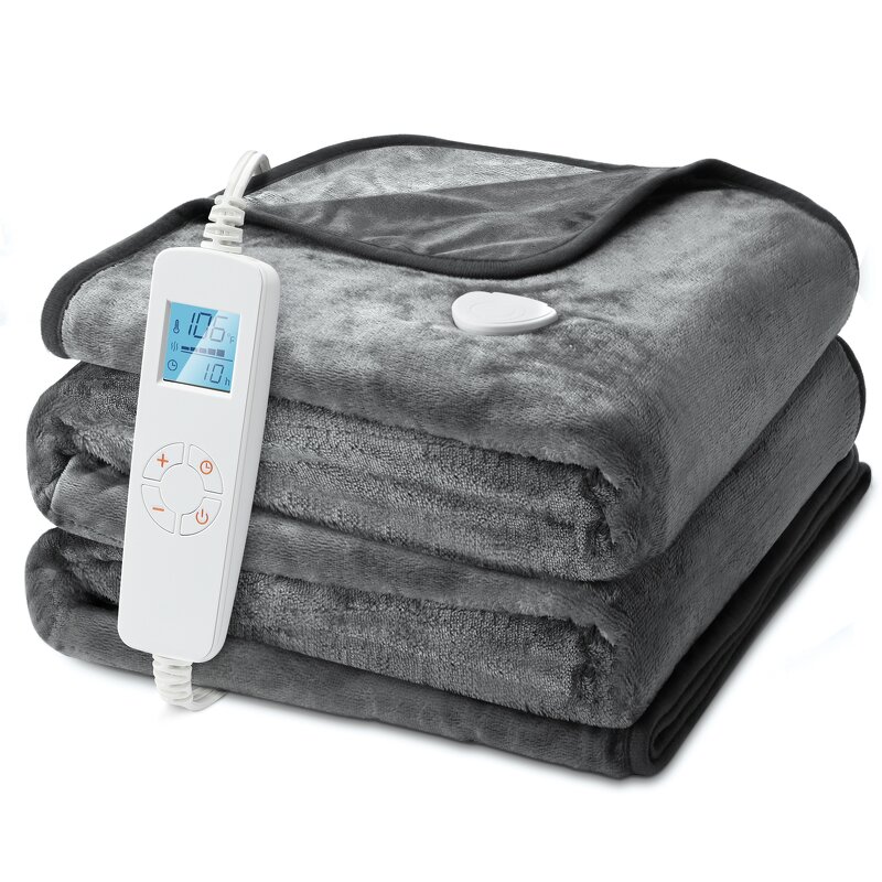 Heated Blanket Manufacturer - ETL Certified 50x60 Inch Electric with Auto off Timer Soft Heating Throw for Home Office