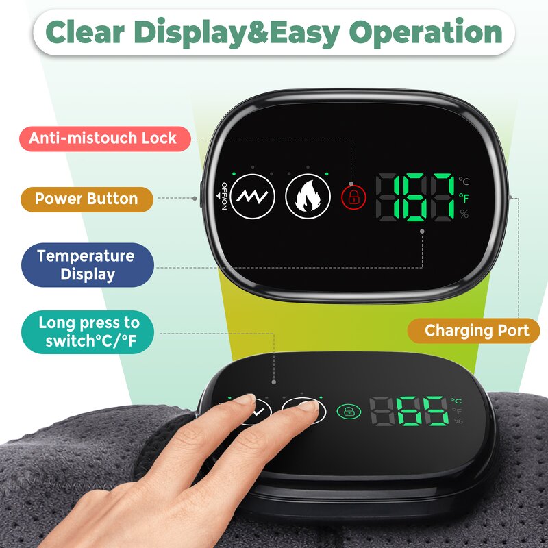 Shoulder Massager Manufacturer - Electric Brace Support Wrap with Heated Pad Wireless Vibration Heating