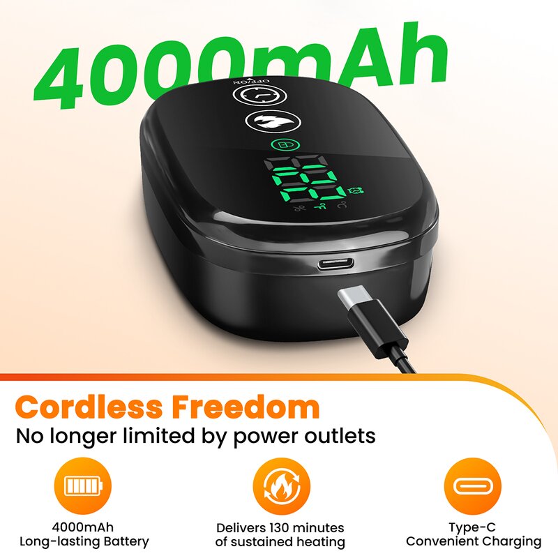 Heating Pad Manufacturer - Factory Price Customized Neoprene 8.4V 4000mAh Long-Lasting with Wireless Remote for Neck