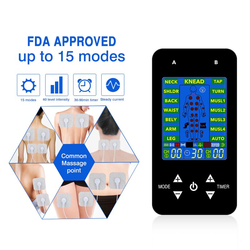 Muscle Stimulator Manufacturer - Wireless Home Use Digital Therapy TENS EMS Device Electronic & Acupuncture Body Massager