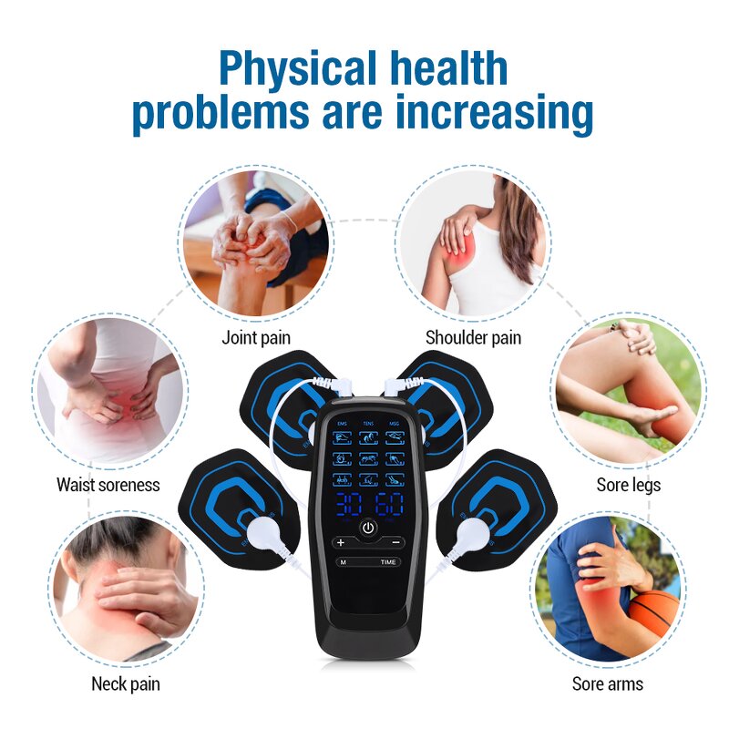 Muscle Stimulator Manufacturer - Wireless Rechargeable Dual Pulse Meridian Therapy EMS TENS with Remote Control
