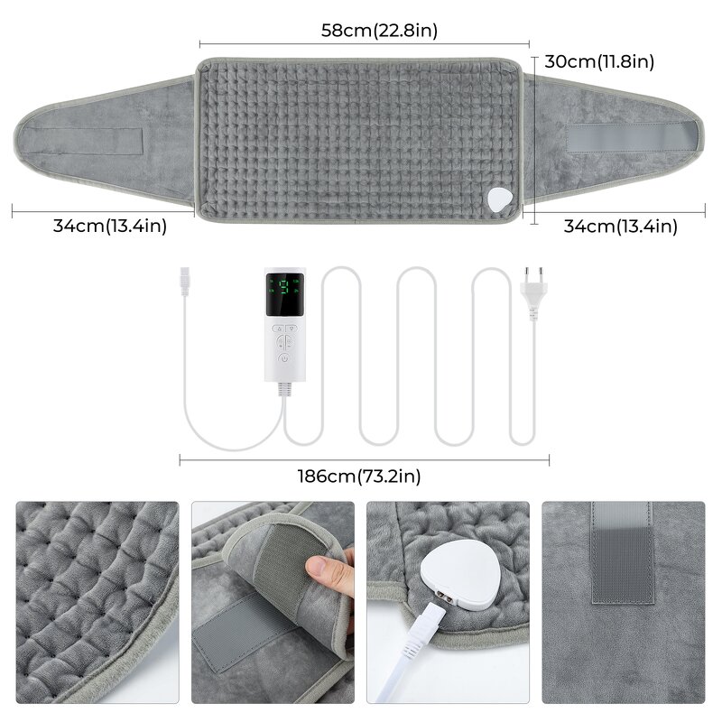 Heated Belt Manufacturer - Washable Electric Heating Pad for Shoulder Belly Menstrual Waist & Back Period Pain