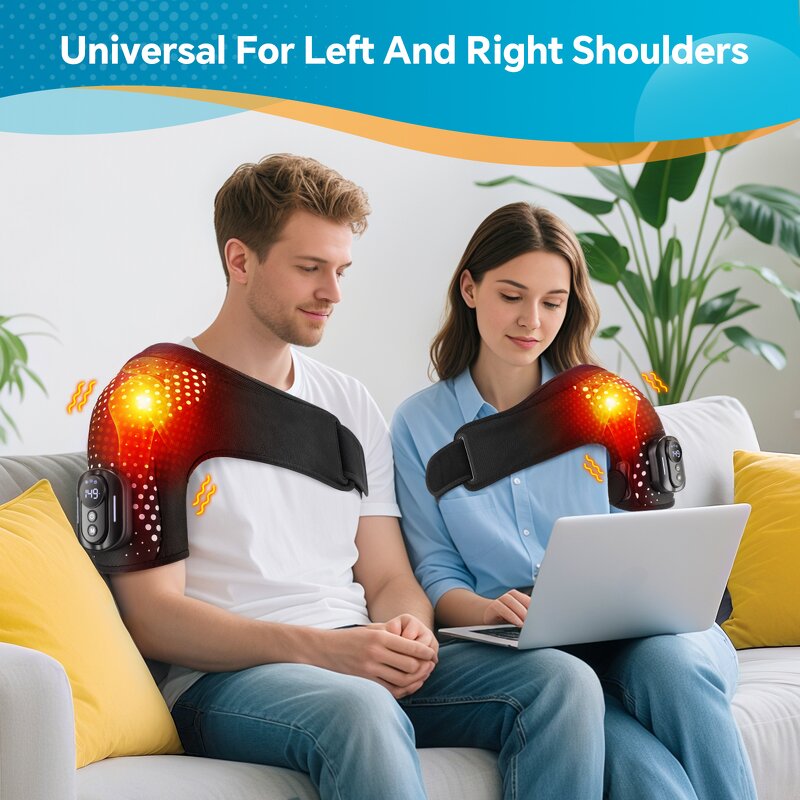 Shoulder Massager Manufacturer - New Upgraded Detachable Remote Controller Heated Brace for Pain Relief