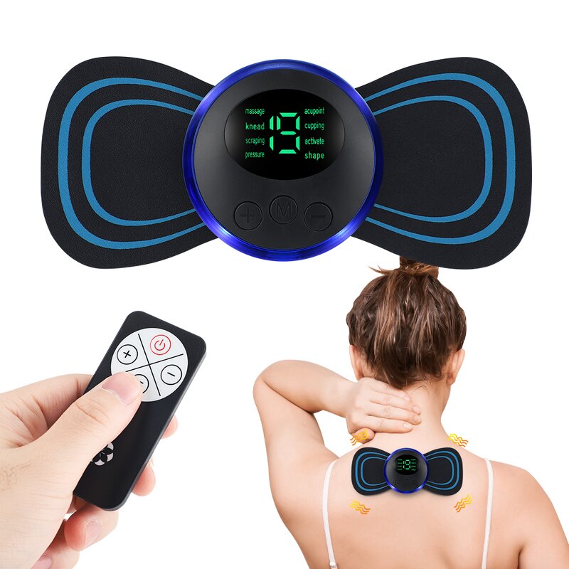 Body Massager Manufacturer - 19 Levels 8 Modes Mini Digital Pulse with Hammer EMS for Cervical Back Neck Relief