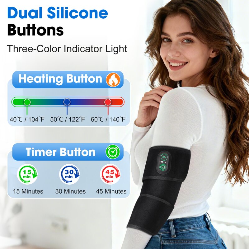 Massage Belt Manufacturer - Full Body with 3 Heat & Timer, 660&850nm Red Light Therapy, 5000mAh