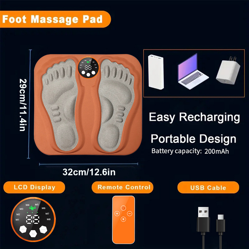 Foot Massager Manufacturer - 8 Mode 29 Speed Remote Control Electric 3D Patch Folder Reflexology for Circulation