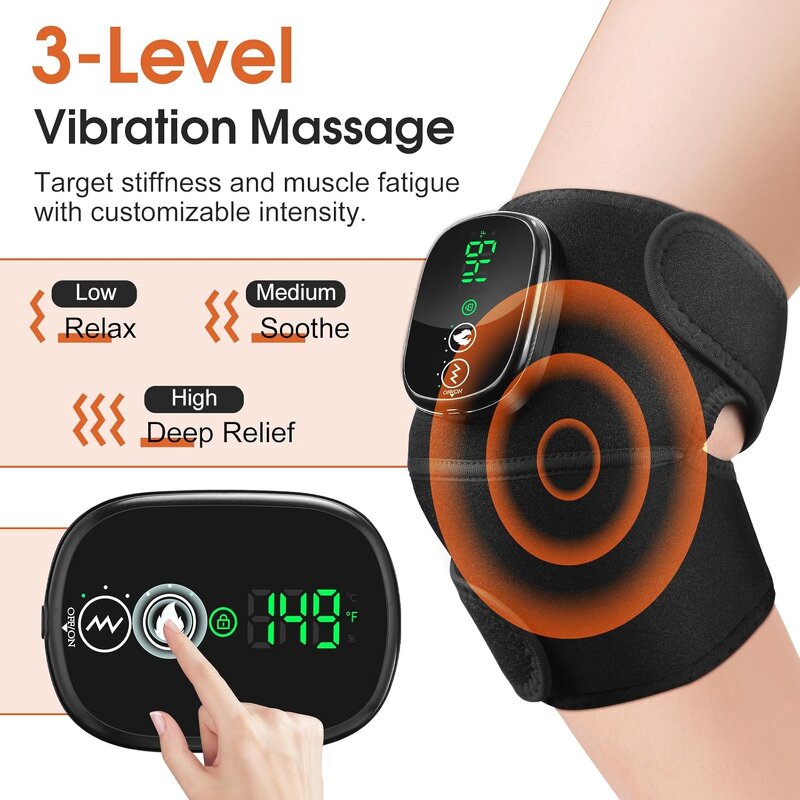 Knee Massager Manufacturer - Smart Electric Infrared Physiotherapy with Hot Compress Vibration Heat 5000mAh