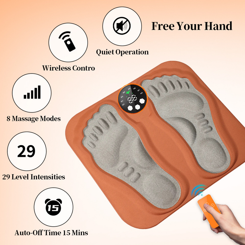 Foot Massager Manufacturer - 8 Mode 29 Speed Remote Control Electric 3D Patch Folder Reflexology for Circulation