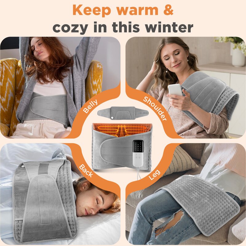 Heating Belt Manufacturer - 2025 New Upgrade 2in1 Period Pain Relief Adjustable 10-gear Pad Wrap with Hand Warmer
