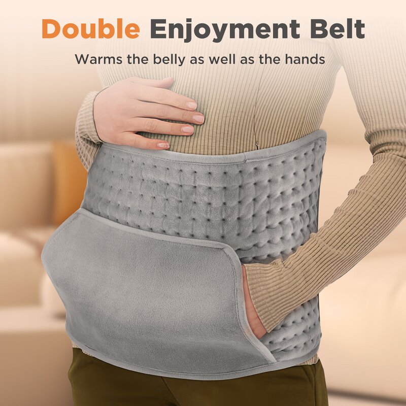 Heating Belt Manufacturer - 2025 New Upgrade 2in1 Period Pain Relief Adjustable 10-gear Pad Wrap with Hand Warmer