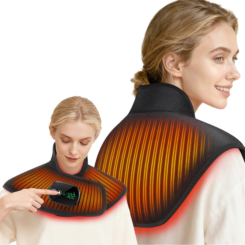 Heating Pad Manufacturer - Wireless Electric Neoprene for Shoulder Neck with 4-Level Infrared Therapy Remote Control