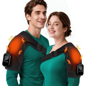 Shoulder Massager Manufacturer - Fitease Heating Vibration Electric Cordless 2500mAh with Timing Control