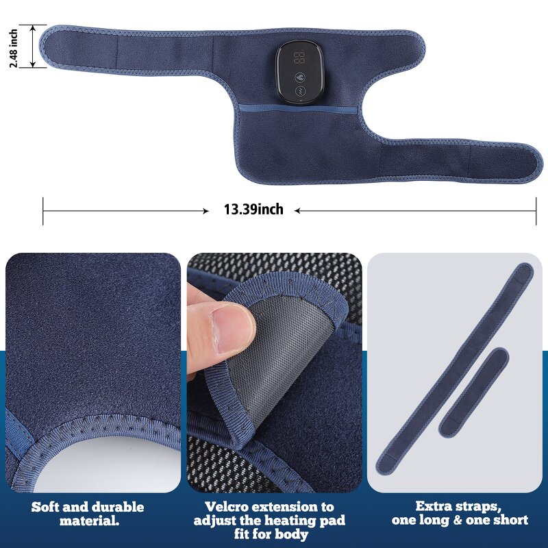 Massage Wrap Manufacturer - 3-in-1 Multifunctional Wearable Heating Vibration Belt for Shoulder Elbow Knee