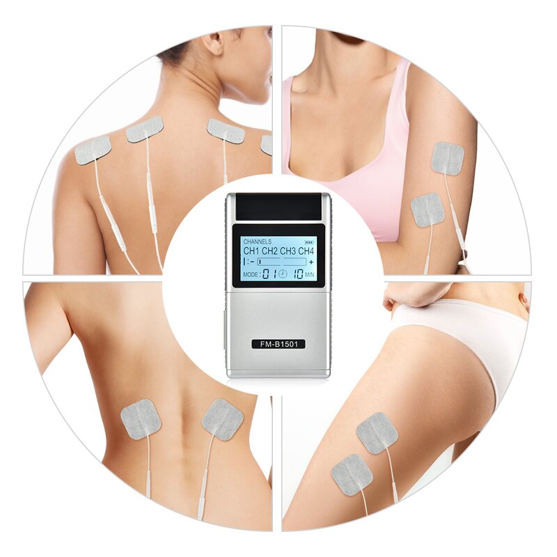 Muscle Stimulator Manufacturer - 4 Channels TENS Physiotherapy Pulse 15 Modes 20 Intensity Levels EMS for Pain