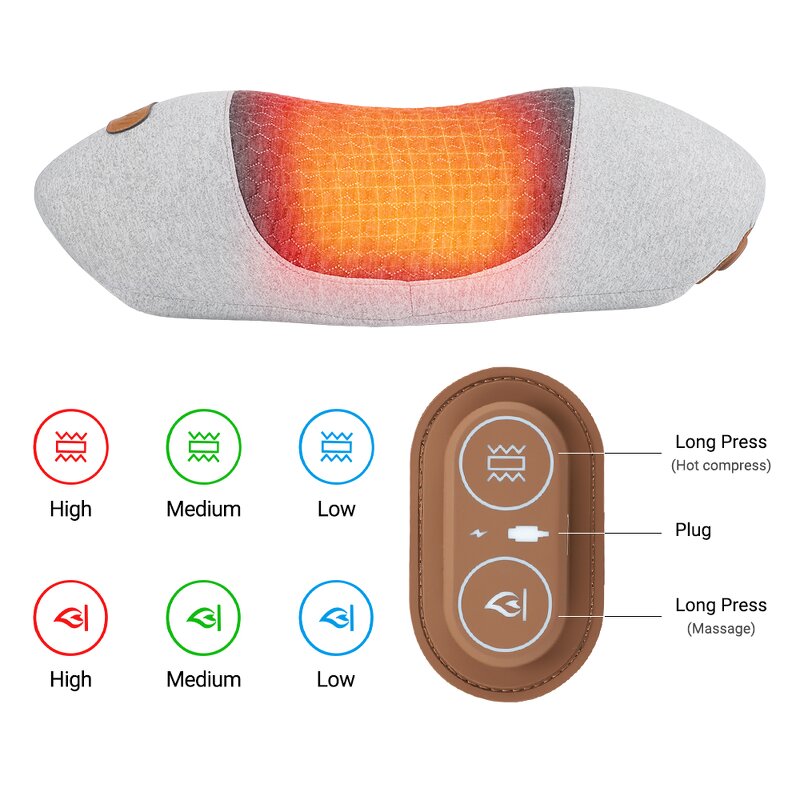 Neck Massager Manufacturer - Pain Relief Electric Hot Compress Kneading Cervical Spine Shiatsu with Heat
