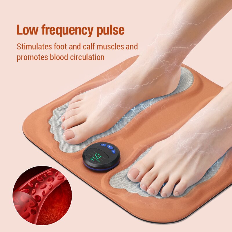 Massage Mat Manufacturer - 3D Foldable Electric Feet Muscle Stimulator EMS Foot Pad for Blood Circulation
