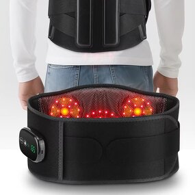 Waist Massager Manufacturer - 2025 Newest Rechargeable Heated with Elastic Red Light Massage for Muscle Relaxation