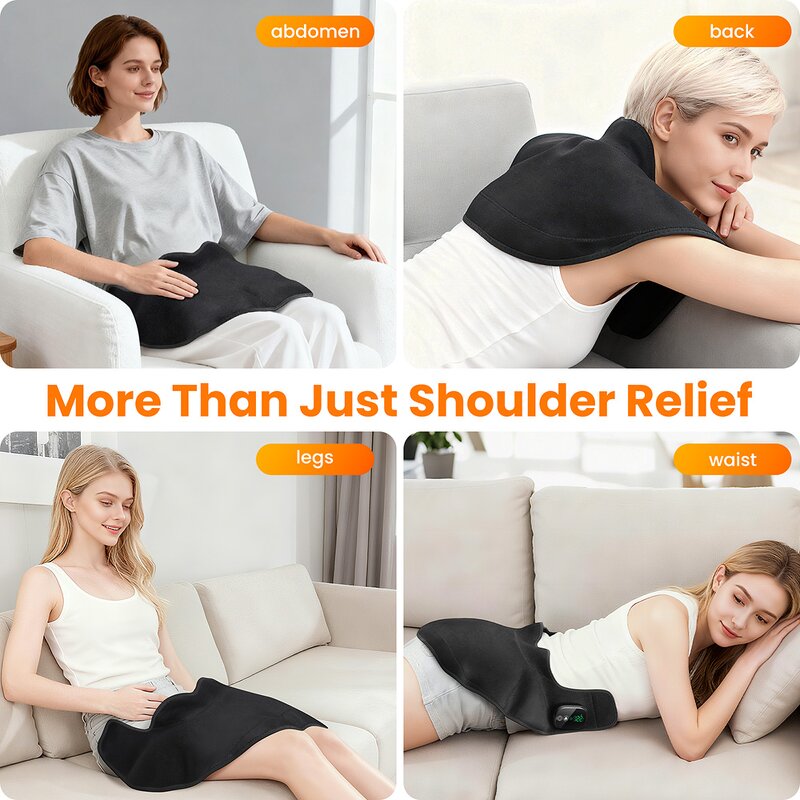 Heating Pad Manufacturer - Wireless Electric Neoprene for Shoulder Neck with 4-Level Infrared Therapy Remote Control