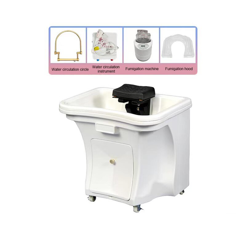 Pipeless Shampoo Chair - Salon Hair Washing Bed with Internal Water Tank