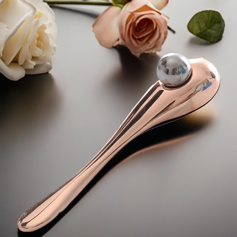Facial Spoon Manufacturer - Custom Logo Metal for Home Use Eye Cream Roller Wand Zinc Alloy Face Lift Tool