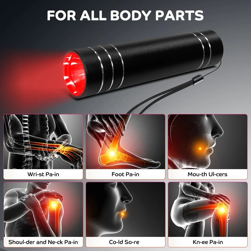 Red Light Therapy Torch Manufacturer - Portable Mini Rechargeable Infrared Therapy Flashlight for Pain Relief