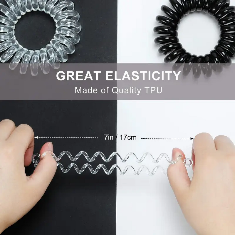 Hair Ties Manufacturer - Wholesale Fashion Elastic Plastic Telephone Wire Line Inspired Traceless Band