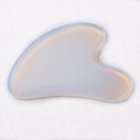 Gua Sha Tool Manufacturer - Custom Acupuncture Board White Opal Stone Heart Shape for Body Neck Facial