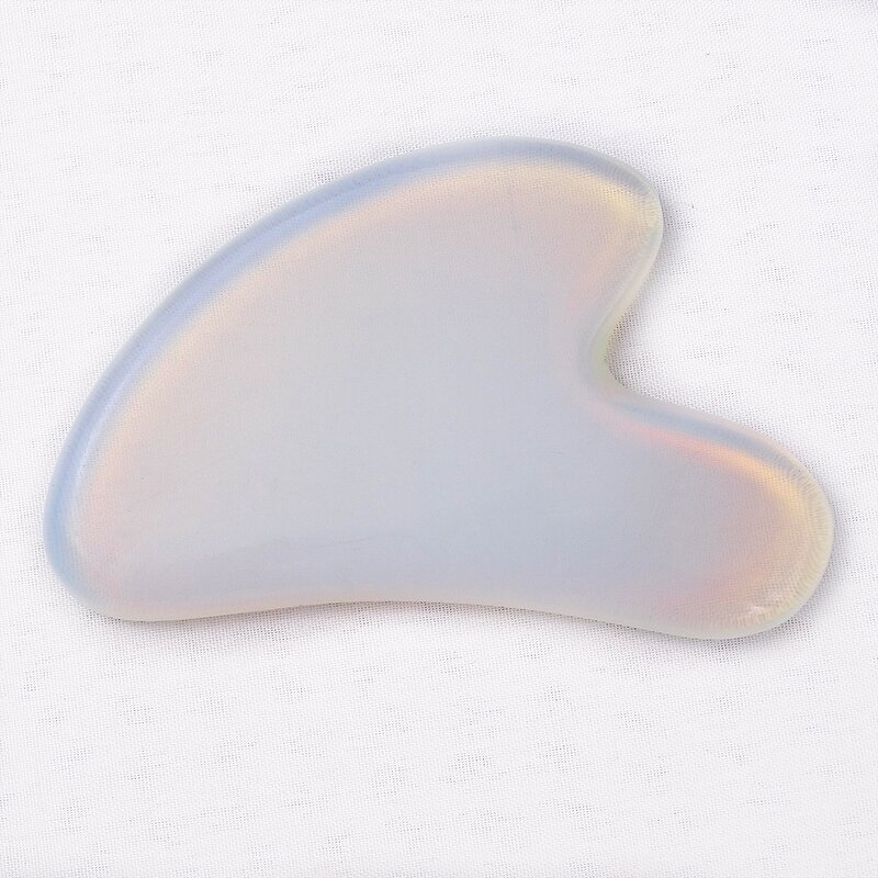 Gua Sha Tool Manufacturer - Custom Acupuncture Board White Opal Stone Heart Shape for Body Neck Facial