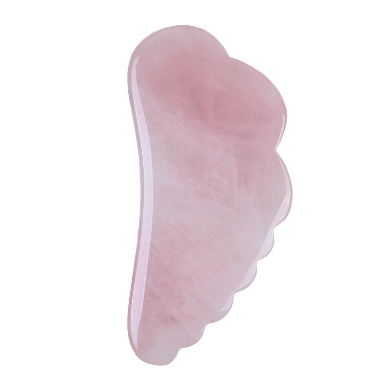 Gua Sha Tools Manufacturer - Natural Stone Set Rose Quartz White Jade Black Obsidian Grey Agate Angel Wing Shaped