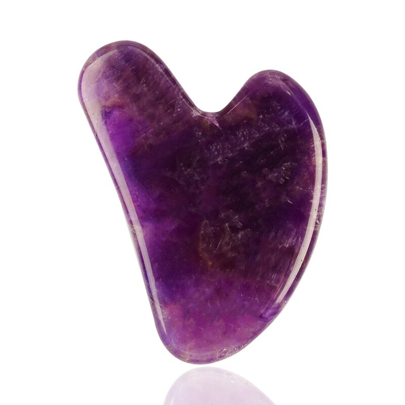 Facial Massager Set Manufacturer - Popular Natural Amethyst Facial Roller and Gua Sha for Skincare