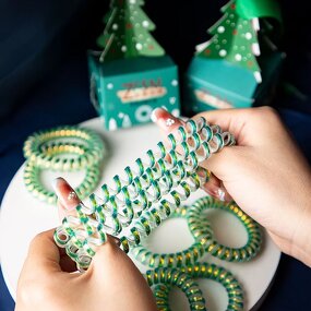 Hair Tie Manufacturer - Fashion Circle Scrunchies Telephone Wire High Elastic Rope Rubber Band for Gift