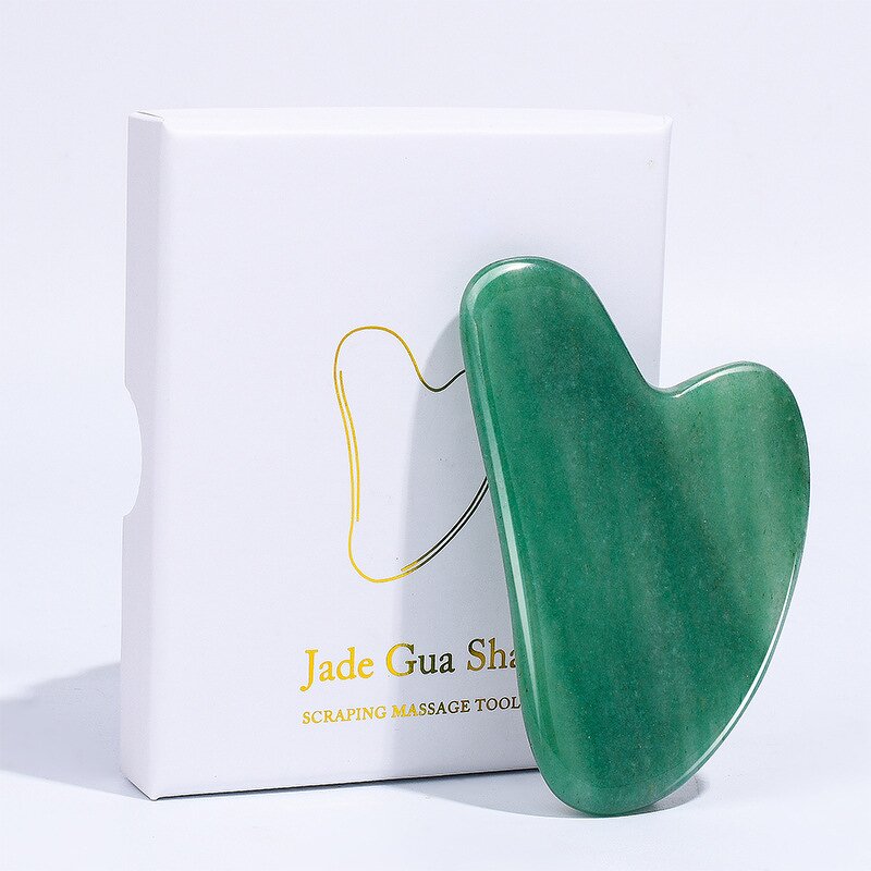 Gua Sha Tool Manufacturer - Custom Logo Natural Green Aventurine Scraper for Body Face Eye Neck Home Use