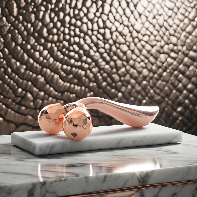 Face Sculpting Roller Manufacturer - Gold Stainless Steel for Neck Massage Body Slimming Anti-Wrinkles