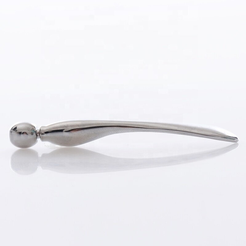 Makeup Spatula Manufacturer - Wholesale Luxury Mini Metal Eye Cream Applicator Wand Stick Patterned Roller