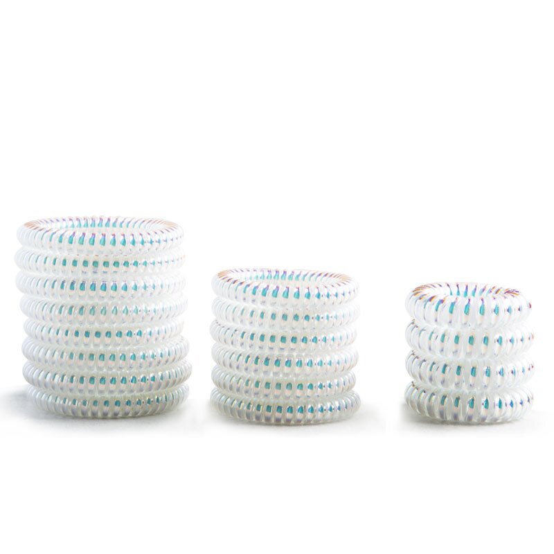 Hair Circle Manufacturer - New Colorful Mermaid Telephone Cable Rope Bracelet Rubber Band Leather Cover