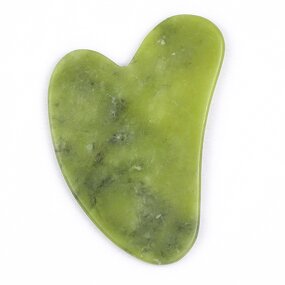 Gua Sha Tool Manufacturer - Cheapest Dark Green Natural Xiuyan Jade Heart Shaped for Face Body Massage