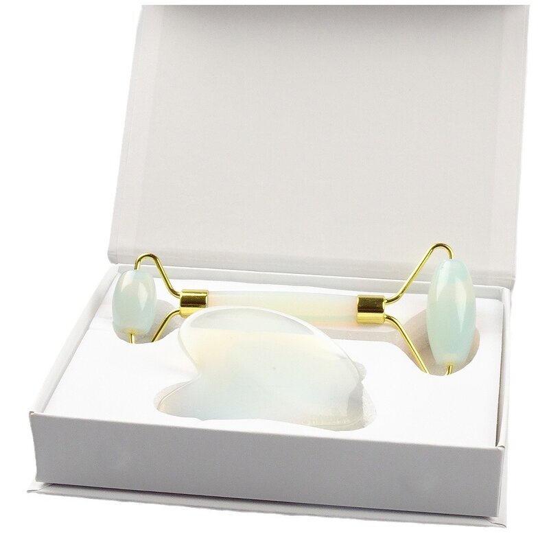 Facial Massager Set Manufacturer - Wholesale High Quality Opalite Stone Jade Roller & Gua Sha Kit Anti-aging