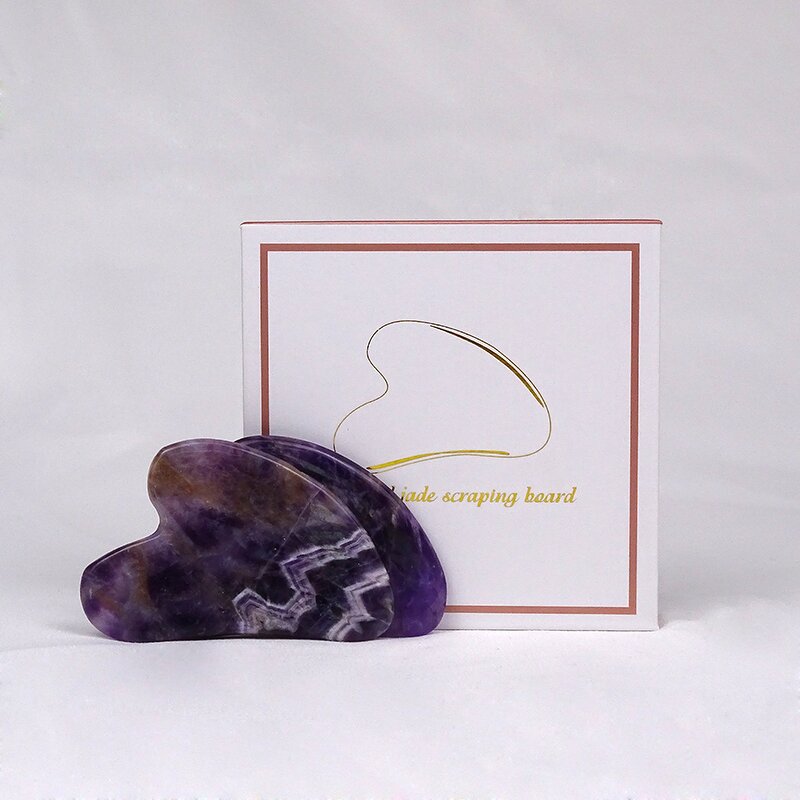 Gua Sha Tool Manufacturer - Wholesale Natural Purple Crystal Amethyst for Face Lifting Skincare Massager