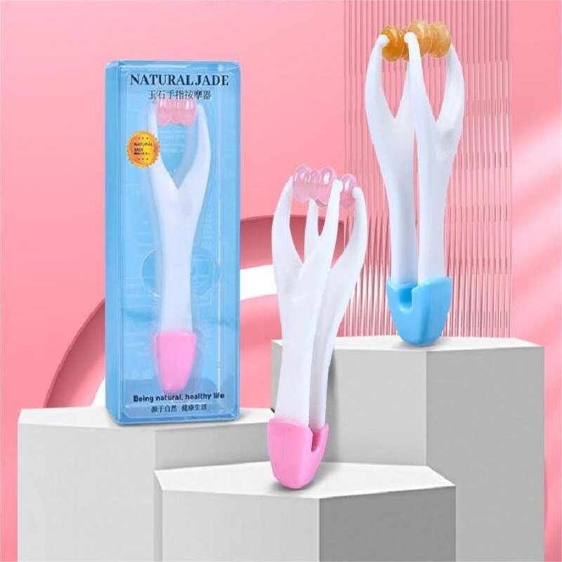 Jade Roller Massager Manufacturer - Handheld for Stress Relief Hand Blood Circulation Finger Roller