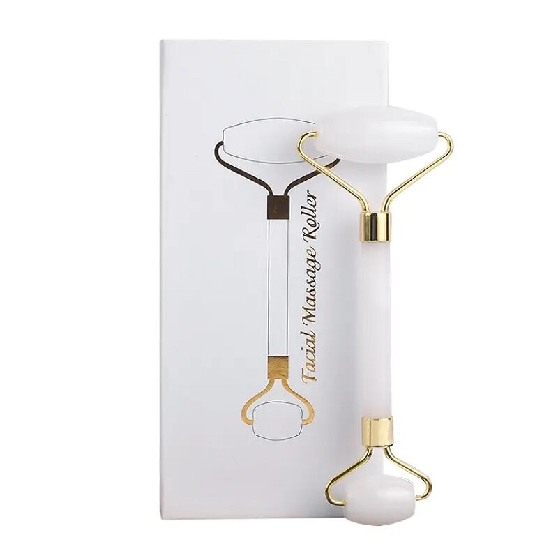 Jade Roller Manufacturer - Wholesale Natural White Quartz Stone Custom for Facial Anti-aging Skincare