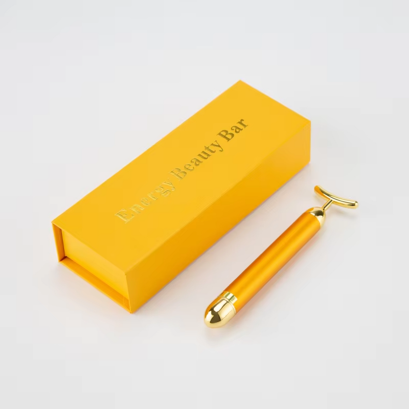 Facial Massager Manufacturer - Gold U-Shape Vibrating for Face Neck Lifting & Anti-Ageing - Custom Logo