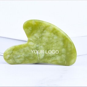 Gua Sha Stone Manufacturer - 100% Natural Green Jade Scraping for Face Body Eye Neck - Cheapest