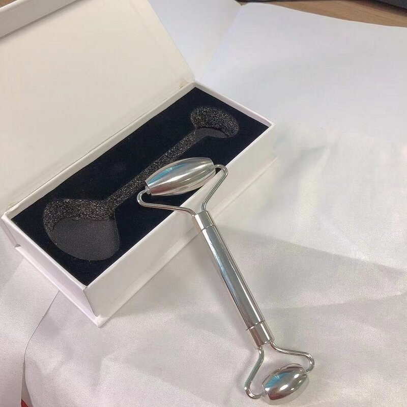 Gua Sha Board Manufacturer - Wholesale Medical 304 Stainless Steel Scraping Board with Jade Roller for Face Neck