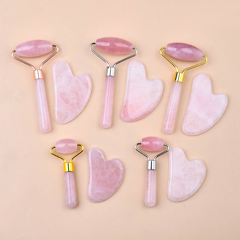 Jade Roller Manufacturer - Wholesale Pink Crystal Stone SPA Collection Natural Rose Quartz Single Head Mini